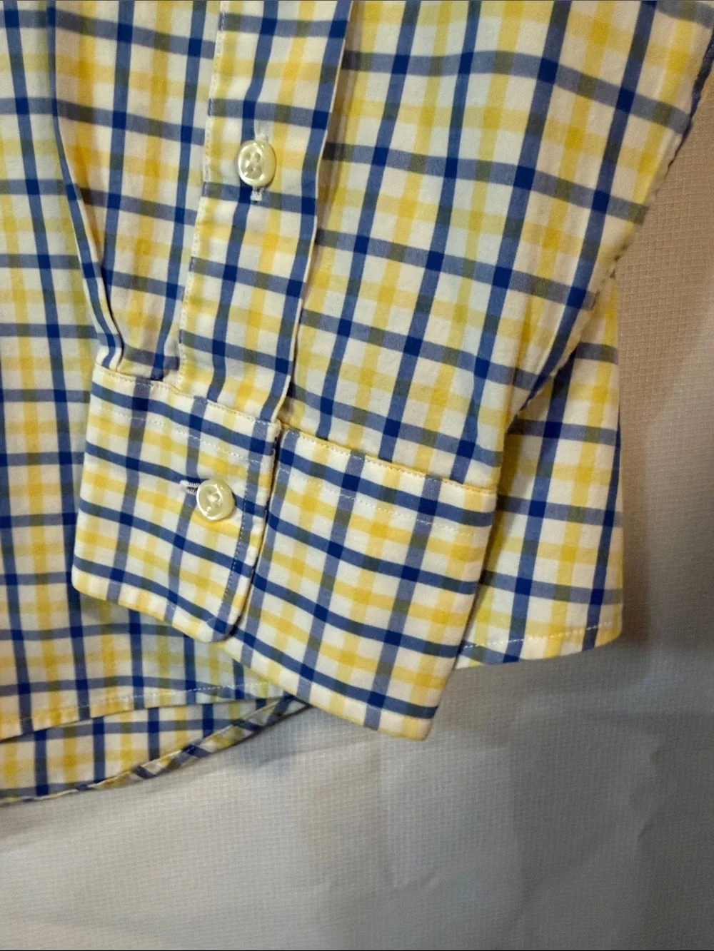Polo by Ralph Lauren Yellow and Blue Checked Button-Down Shirt